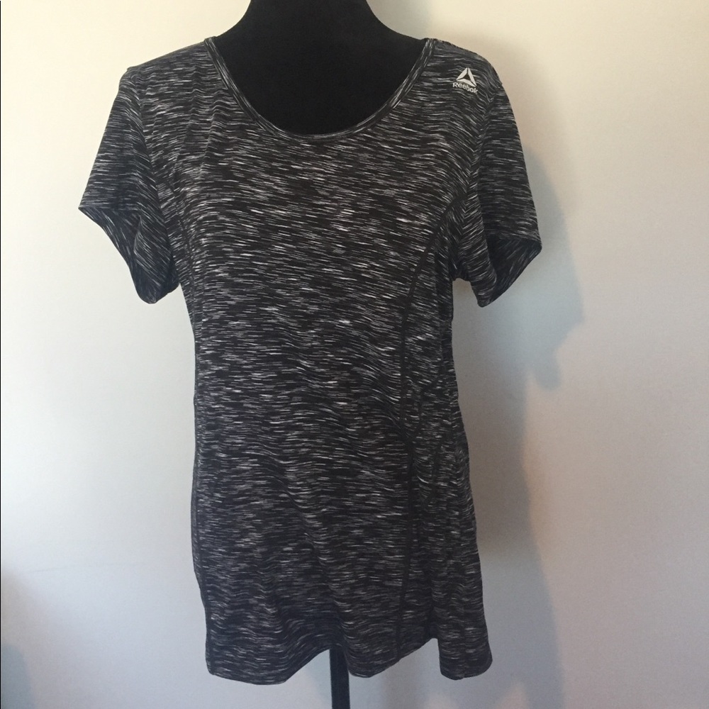 REEBOK Black Gray Running Top